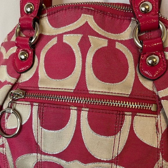 Vintage Y2K Coach poppy monogram pink bag - Picture 3 of 6